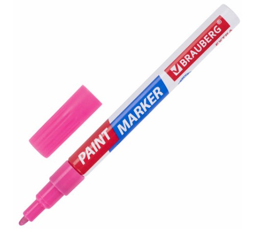 Маркер-краска лаковый EXTRA (paint marker) 2 мм, РОЗОВЫЙ, УСИЛЕННАЯ НИТРО-ОСНОВА, BRAUBERG, 151977 Маркер-краска лаковый EXTRA (paint marker) 2 мм, РОЗОВЫЙ, УСИЛЕННАЯ НИТРО-ОСНОВА, BRAUBERG, 151977