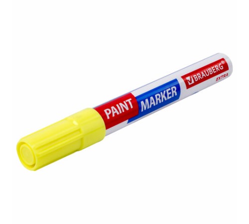 Маркер-краска лаковый EXTRA (paint marker) 4 мм, ЖЕЛТЫЙ, УСИЛЕННАЯ НИТРО-ОСНОВА, BRAUBERG, 151984 Маркер-краска лаковый EXTRA (paint marker) 4 мм, ЖЕЛТЫЙ, УСИЛЕННАЯ НИТРО-ОСНОВА, BRAUBERG, 151984