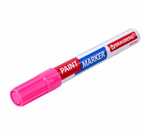 Маркер-краска лаковый EXTRA (paint marker) 4 мм, РОЗОВЫЙ, УСИЛЕННАЯ НИТРО-ОСНОВА, BRAUBERG, 151986 Маркер-краска лаковый EXTRA (paint marker) 4 мм, РОЗОВЫЙ, УСИЛЕННАЯ НИТРО-ОСНОВА, BRAUBERG, 151986