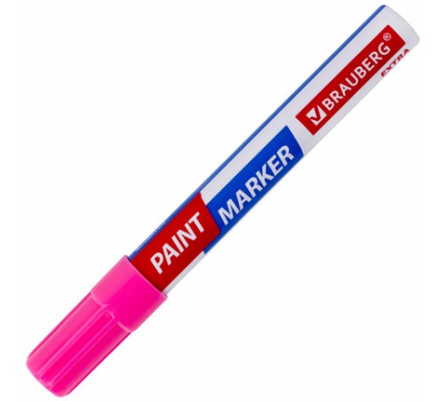 Маркер-краска лаковый EXTRA (paint marker) 4 мм, РОЗОВЫЙ, УСИЛЕННАЯ НИТРО-ОСНОВА, BRAUBERG, 151986 Маркер-краска лаковый EXTRA (paint marker) 4 мм, РОЗОВЫЙ, УСИЛЕННАЯ НИТРО-ОСНОВА, BRAUBERG, 151986