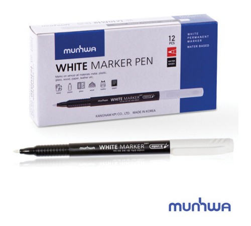 Маркер перманентный БЕЛЫЙ 1 мм, MUNHWA, WPM-05 Маркер перманентный БЕЛЫЙ 1 мм, MUNHWA, WPM-05