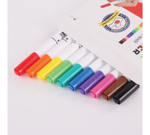 Маркеры для ткани 10 ЦВЕТОВ CENTROPEN "Textile Marker", круглый наконечник, 1,8 мм, 2739/10, 5 2739 1001