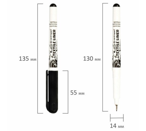 Маркер для ткани ЧЕРНЫЙ CENTROPEN "Textile Liner", игольчатый наконечник, 0,6-0,8 мм, 2639, 5 2639 0112 Маркер для ткани ЧЕРНЫЙ CENTROPEN "Textile Liner", игольчатый наконечник, 0,6-0,8 мм, 2639, 5 2639 0112