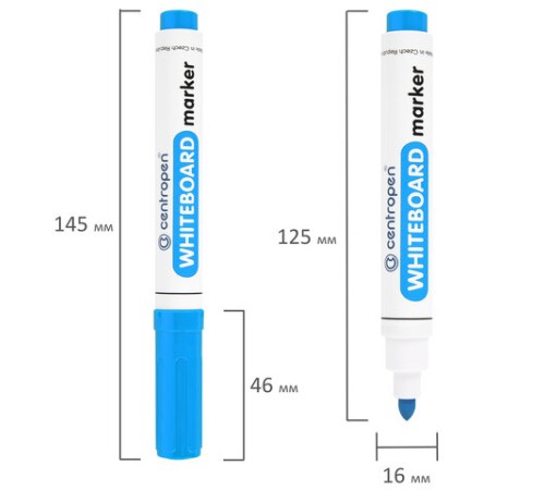 Маркер стираемый для белой доски ГОЛУБОЙ CENTROPEN "Dry-Wipe", круглый наконечник, 2,5 мм, 8559, 5 8559 0167 Маркер стираемый для белой доски ГОЛУБОЙ CENTROPEN "Dry-Wipe", круглый наконечник, 2,5 мм, 8559, 5 8559 0167