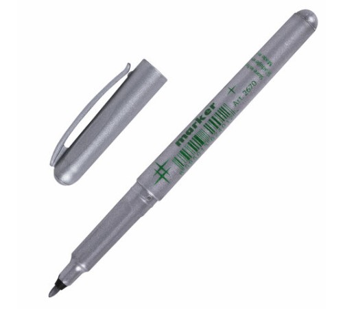 Маркер для декорирования СЕРЕБРЯНЫЙ CENTROPEN, круглый наконечник, 1 мм, 2670, 6 2670 0194 Маркер для декорирования СЕРЕБРЯНЫЙ CENTROPEN, круглый наконечник, 1 мм, 2670, 6 2670 0194