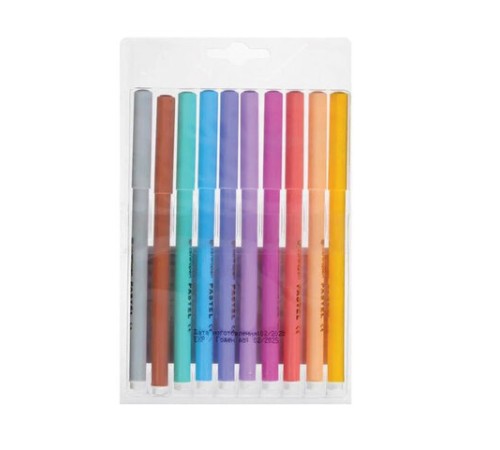 Фломастеры ПАСТЕЛЬНЫЕ 10 ЦВЕТОВ CENTROPEN "Colour World Pastel", смываемые, 7550/10TP, 7 7550 1087