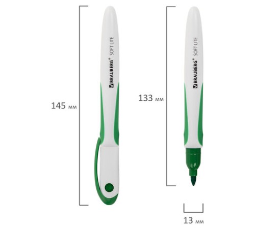 Маркеры стираемые для белой доски НАБОР 4 ЦВЕТА, BRAUBERG "SOFT LITE", 3 мм, резиновая вставка, 152107 Маркеры стираемые для белой доски НАБОР 4 ЦВЕТА, BRAUBERG "SOFT LITE", 3 мм, резиновая вставка, 152107