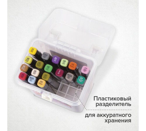 Маркеры для скетчинга двусторонние BRAUBERG ART DEBUT "BLACK", НАБОР 24 шт., базовые цвета, 152127