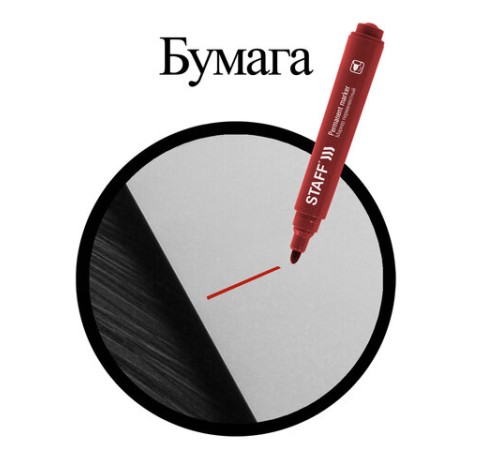 Маркер перманентный STAFF "Basic Budget PM-125", КРАСНЫЙ, круглый наконечник 3 мм, 152176 Маркер перманентный STAFF "Basic Budget PM-125", КРАСНЫЙ, круглый наконечник 3 мм, 152176