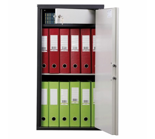 Шкаф металлический для документов AIKO "SL-87ТEL" ГРАФИТ, 870х460х340 мм, 21 кг, S10799090902