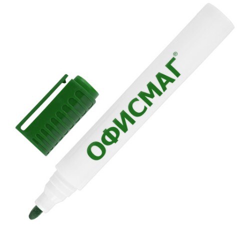 Маркер стираемый для белой доски ЗЕЛЕНЫЙ, ОФИСМАГ, круглый наконечник, 3 мм, 152221 Маркер стираемый для белой доски ЗЕЛЕНЫЙ, ОФИСМАГ, круглый наконечник, 3 мм, 152221