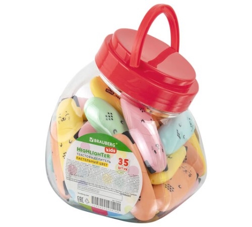Текстовыделитель мини BRAUBERG KIDS "CUTE CATS PASTEL", АССОРТИ В ПЛАСТИКОВОЙ БАНКЕ, линия 1-5 мм, 152434. Текстовыделитель мини BRAUBERG KIDS "CUTE CATS PASTEL", АССОРТИ В ПЛАСТИКОВОЙ БАНКЕ, линия 1-5 мм, 152434.