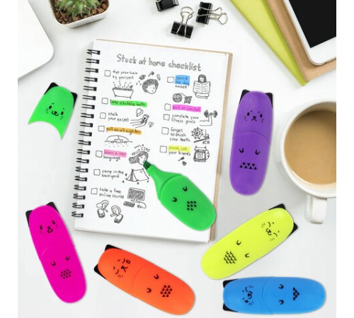Набор текстовыделителей мини 6 ЦВЕТОВ BRAUBERG KIDS "CUTE CATS NEON", линия 1-5 мм, 152435 Набор текстовыделителей мини 6 ЦВЕТОВ BRAUBERG KIDS "CUTE CATS NEON", линия 1-5 мм, 152435