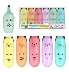 Набор текстовыделителей мини 6 ЦВЕТОВ BRAUBERG KIDS 
