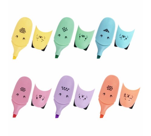 Набор текстовыделителей мини 6 ЦВЕТОВ BRAUBERG KIDS "CUTE CATS PASTEL", линия 1-5 мм, 152436 Набор текстовыделителей мини 6 ЦВЕТОВ BRAUBERG KIDS "CUTE CATS PASTEL", линия 1-5 мм, 152436