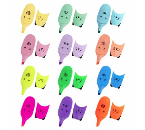 Набор текстовыделителей мини 12 ЦВЕТОВ BRAUBERG KIDS "CUTE CATS", линия 1-5 мм, 152437 Набор текстовыделителей мини 12 ЦВЕТОВ BRAUBERG KIDS "CUTE CATS", линия 1-5 мм, 152437