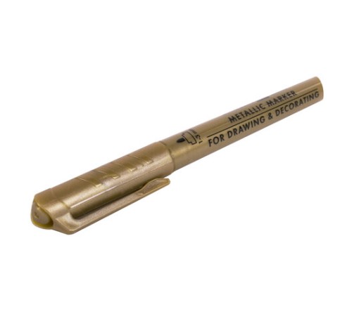 Маркер для декорирования и рисования ЗОЛОТИСТЫЙ BRAUBERG ART METALLIC, линия письма 1-3 мм, 152438 Маркер для декорирования и рисования ЗОЛОТИСТЫЙ BRAUBERG ART METALLIC, линия письма 1-3 мм, 152438