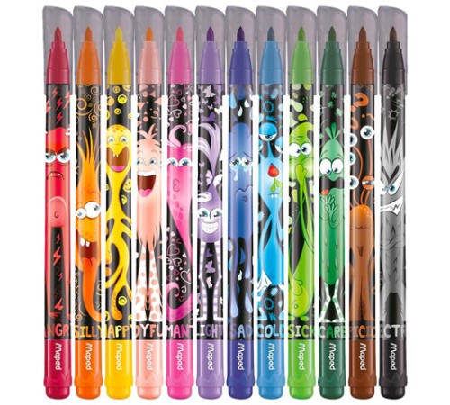 Фломастеры MAPED "COLOR PEP'S Monster", 12 цветов, смываемые, вентилируемый колпачок, 845400 Фломастеры MAPED "COLOR PEP'S Monster", 12 цветов, смываемые, вентилируемый колпачок, 845400