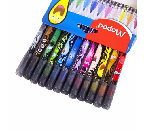 Фломастеры MAPED "COLOR PEP'S Monster", 12 цветов, смываемые, вентилируемый колпачок, 845400 Фломастеры MAPED "COLOR PEP'S Monster", 12 цветов, смываемые, вентилируемый колпачок, 845400