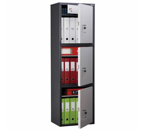Шкаф металлический для документов AIKO "SL-150/3Т" ГРАФИТ, 1490х460х340 мм, 37 кг, S10799153502