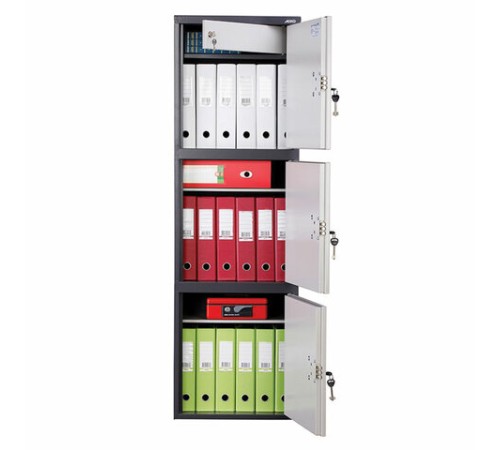 Шкаф металлический для документов AIKO "SL-150/3Т" ГРАФИТ, 1490х460х340 мм, 37 кг, S10799153502