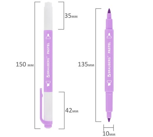 Набор текстовыделителей двусторонних 6 ПАСТЕЛЬНЫХ ЦВЕТОВ, BRAUBERG "TWIN PASTEL", линия 1-5 мм, 152518 Набор текстовыделителей двусторонних 6 ПАСТЕЛЬНЫХ ЦВЕТОВ, BRAUBERG "TWIN PASTEL", линия 1-5 мм, 152518