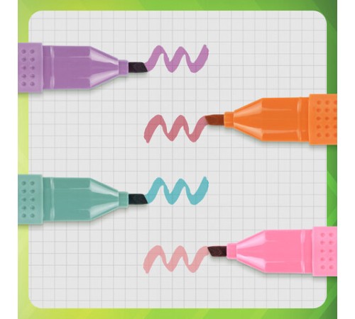 Набор текстовыделителей 4 ПАСТЕЛЬНЫХ ЦВЕТА, АССОРТИ, STAFF College "STICK PASTEL", линия письма 1-4 мм, скошенный наконечник, 152531