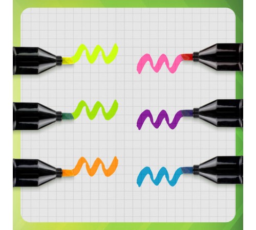 Набор текстовыделителей 6 НЕОНОВЫХ ЦВЕТОВ, АССОРТИ, STAFF College "STICK NEON", линия письма 1-4 мм, скошенный наконечник, 152534