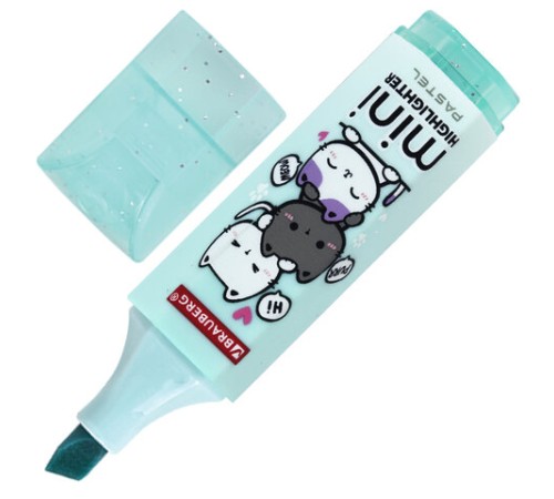 Текстовыделитель мини с принтами BRAUBERG "PASTEL", АССОРТИ В ПЛАСТИКОВОЙ БАНКЕ, 1-5 мм, 152536 Текстовыделитель мини с принтами BRAUBERG "PASTEL", АССОРТИ В ПЛАСТИКОВОЙ БАНКЕ, 1-5 мм, 152536