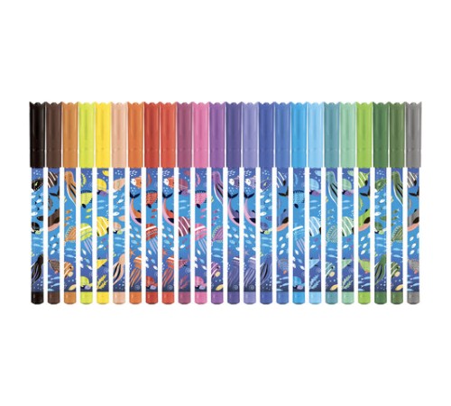 Фломастеры MAPED COLOR'PEPS "Ocean Life", 24 цвета, смываемые, вентилируемый колпачок, 845703 Фломастеры MAPED COLOR'PEPS "Ocean Life", 24 цвета, смываемые, вентилируемый колпачок, 845703