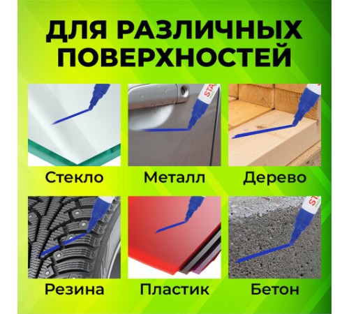 Маркер-краска лаковый (paint marker) 2-4 мм, СИНИЙ, НИТРО-ОСНОВА, STAFF PROFIT, для любых поверхностей, 152581