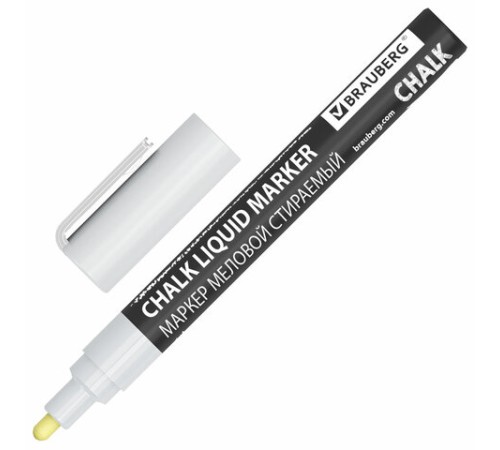Маркеры меловые CHALK LIQUID MARKER, БЕЛЫЕ, НАБОР 3 шт., 3 мм, СТИКЕРЫ В ПОДАРОК, BRAUBERG, 152595 Маркеры меловые CHALK LIQUID MARKER, БЕЛЫЕ, НАБОР 3 шт., 3 мм, СТИКЕРЫ В ПОДАРОК, BRAUBERG, 152595