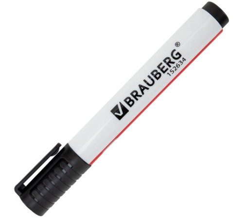 Маркер стираемый для белой доски ЧЕРНЫЙ, BRAUBERG "ULTRA WHITEBOARD MARKER", 3 мм, с клипом, 152634 Маркер стираемый для белой доски ЧЕРНЫЙ, BRAUBERG "ULTRA WHITEBOARD MARKER", 3 мм, с клипом, 152634