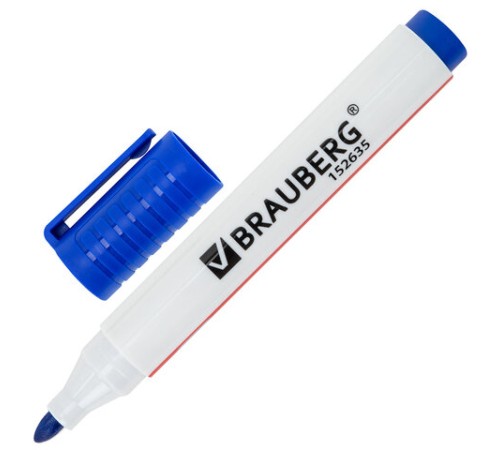 Маркеры стираемые для белой доски, НАБОР 4 ЦВЕТА, BRAUBERG "ULTRA WHITEBOARD MARKER", 3 мм, 152635