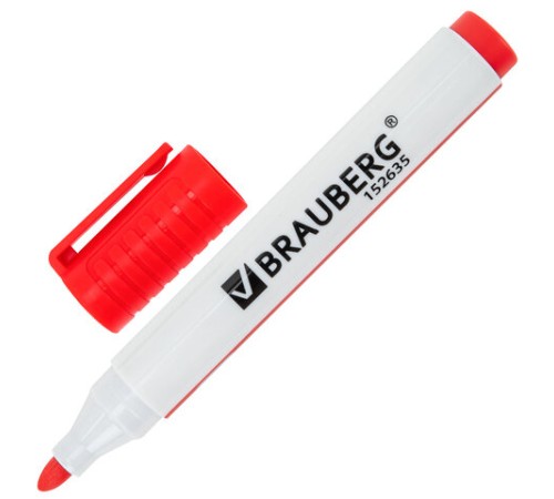 Маркеры стираемые для белой доски, НАБОР 4 ЦВЕТА, BRAUBERG "ULTRA WHITEBOARD MARKER", 3 мм, 152635