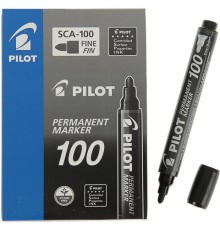 Маркер перманентный PILOT, ЧЕРНЫЙ, круглый наконечник 1-3 мм, SCA-100 B