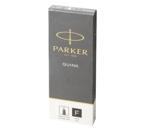 Стержень для ручки-роллера PARKER "Quink RB", металлический 116 мм, линия письма 0,5 мм, черный, 1950277