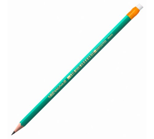 Карандаш чернографитный BIC, 1 шт., "Evolution", HB, с ластиком, корпус зеленый, 8803323 Карандаш чернографитный BIC, 1 шт., "Evolution", HB, с ластиком, корпус зеленый, 8803323