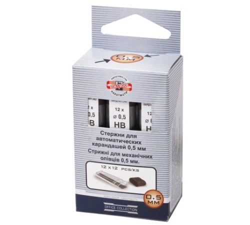 Грифели запасные 0,5 мм, HB, KOH-I-NOOR, КОМПЛЕКТ 12 шт., 4152/НВ, 41520HB005PKRU Грифели запасные 0,5 мм, HB, KOH-I-NOOR, КОМПЛЕКТ 12 шт., 4152/НВ, 41520HB005PKRU
