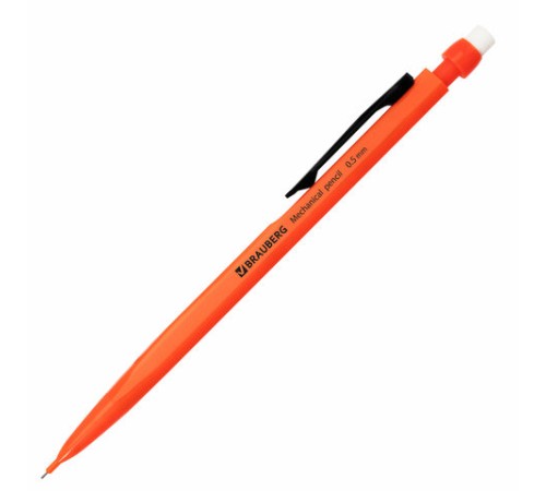 Карандаш механический 0,5 мм, BRAUBERG "Classic", ластик, корпус ассорти, 180398