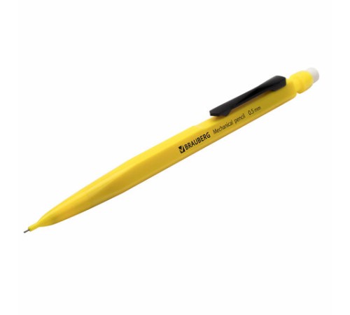 Карандаш механический 0,5 мм, BRAUBERG "Classic", ластик, корпус ассорти, 180398