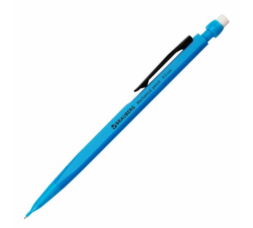 Карандаш механический 0,5 мм, BRAUBERG "Classic", ластик, корпус ассорти, 180398