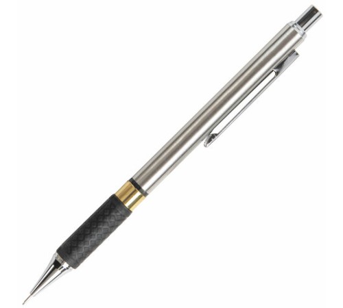 Карандаш механический 0,5 мм, BRAUBERG "Black Jack", металлический корпус, ластик, резиновый грип, 180463