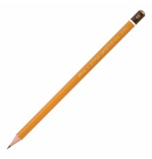 Карандаш чернографитный KOH-I-NOOR 1500, 1 шт., 6B, корпус желтый, заточенный, 150006B01170RU