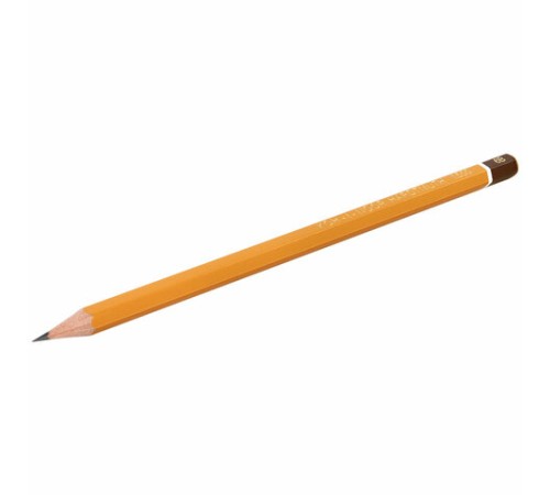Карандаш чернографитный KOH-I-NOOR 1500, 1 шт., 6B, корпус желтый, заточенный, 150006B01170RU Карандаш чернографитный KOH-I-NOOR 1500, 1 шт., 6B, корпус желтый, заточенный, 150006B01170RU