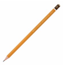 Карандаш чернографитный KOH-I-NOOR 1500, 1 шт., 8B, корпус желтый, заточенный, 150008B01170RU