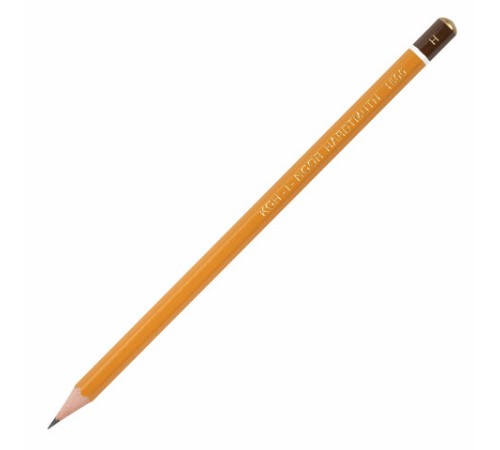 Карандаш чернографитный KOH-I-NOOR 1500, 1 шт., H, корпус желтый, заточенный, 150000H01170RU Карандаш чернографитный KOH-I-NOOR 1500, 1 шт., H, корпус желтый, заточенный, 150000H01170RU