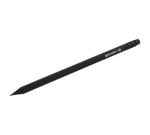 Карандаши чернографитные BRAUBERG НАБОР 6 шт., "Black Jack", НВ, с резинкой, черные, дерево, заточенные, 180608 Карандаши чернографитные BRAUBERG НАБОР 6 шт., "Black Jack", НВ, с резинкой, черные, дерево, заточенные, 180608