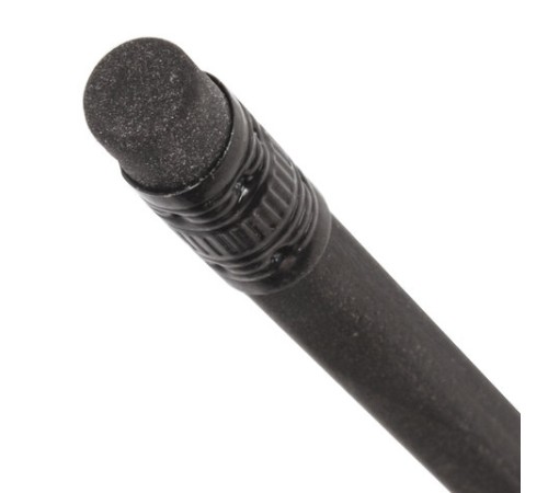 Карандаш чернографитный BRAUBERG, 1 шт., "Black Jack", НВ, с ластиком, черное дерево, корпус черный, 180609