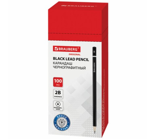 Карандаш чернографитный BRAUBERG, 1 шт., "Touch line", 2В, корпус черный, заточенный, 180623 Карандаш чернографитный BRAUBERG, 1 шт., "Touch line", 2В, корпус черный, заточенный, 180623